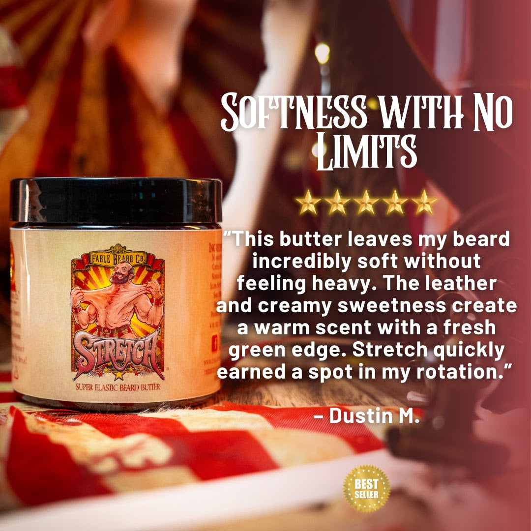Stretch - Beard Butter - Stretched Leather, Evergreen Fruits, Silken Sweet Cream
