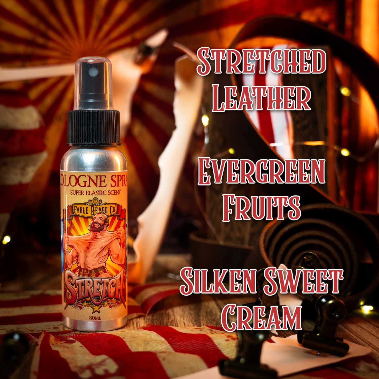 Stretch - Cologne - Stretched Leather, Evergreen Fruits, Silken Sweet Cream