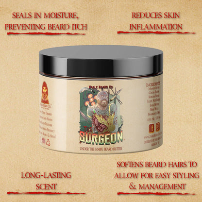 The Surgeon - Beard Butter - Black Tea Leaves, Sterile Lemon Tincture, Cursed Amberwood