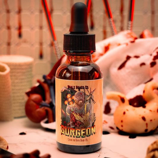 The Surgeon - Beard Oil - Black Tea Leaves, Sterile Lemon Tincture, Cursed Amberwood
