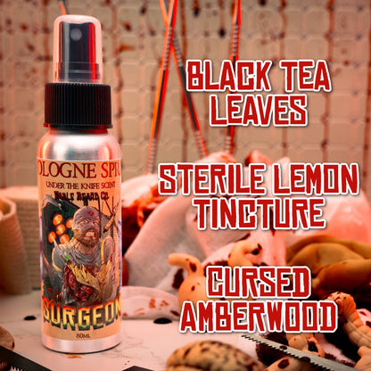 The Surgeon - Cologne - Black Tea Leaves, Sterile Lemon Tincture, Cursed Amberwood