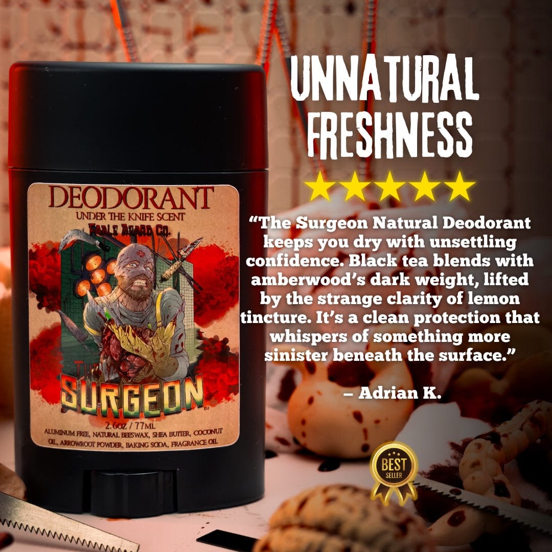 The Surgeon - Deodorant - Black Tea Leaves, Sterile Lemon Tincture, Cursed Amberwood
