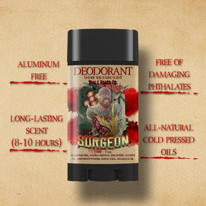 The Surgeon - Deodorant - Black Tea Leaves, Sterile Lemon Tincture, Cursed Amberwood