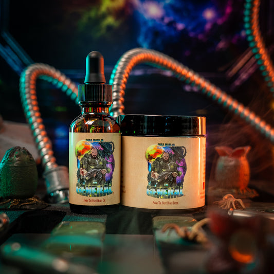 The General - Beard Oil & Butter Kit - Sweetened Tobacco, Sandalwood Aftershave, Cosmic Bergamot
