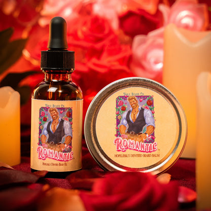The Romantic - Beard Oil & Balm Kit - Crisp Bergamot, Sweet Guaiac Woods, Comforting Sandalwood