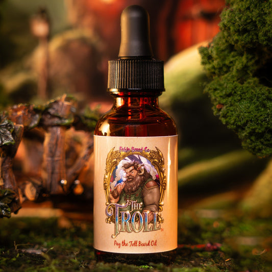 The Troll - Beard Oil - Sandalwood Pipe, Oak Moss Bridge, Refreshing Stream, and Bright Spring Air