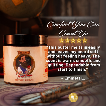 The Teacher - Beard Oil & Butter Kit - Fresh Apples, Wild Berries, Creamy Vanilla