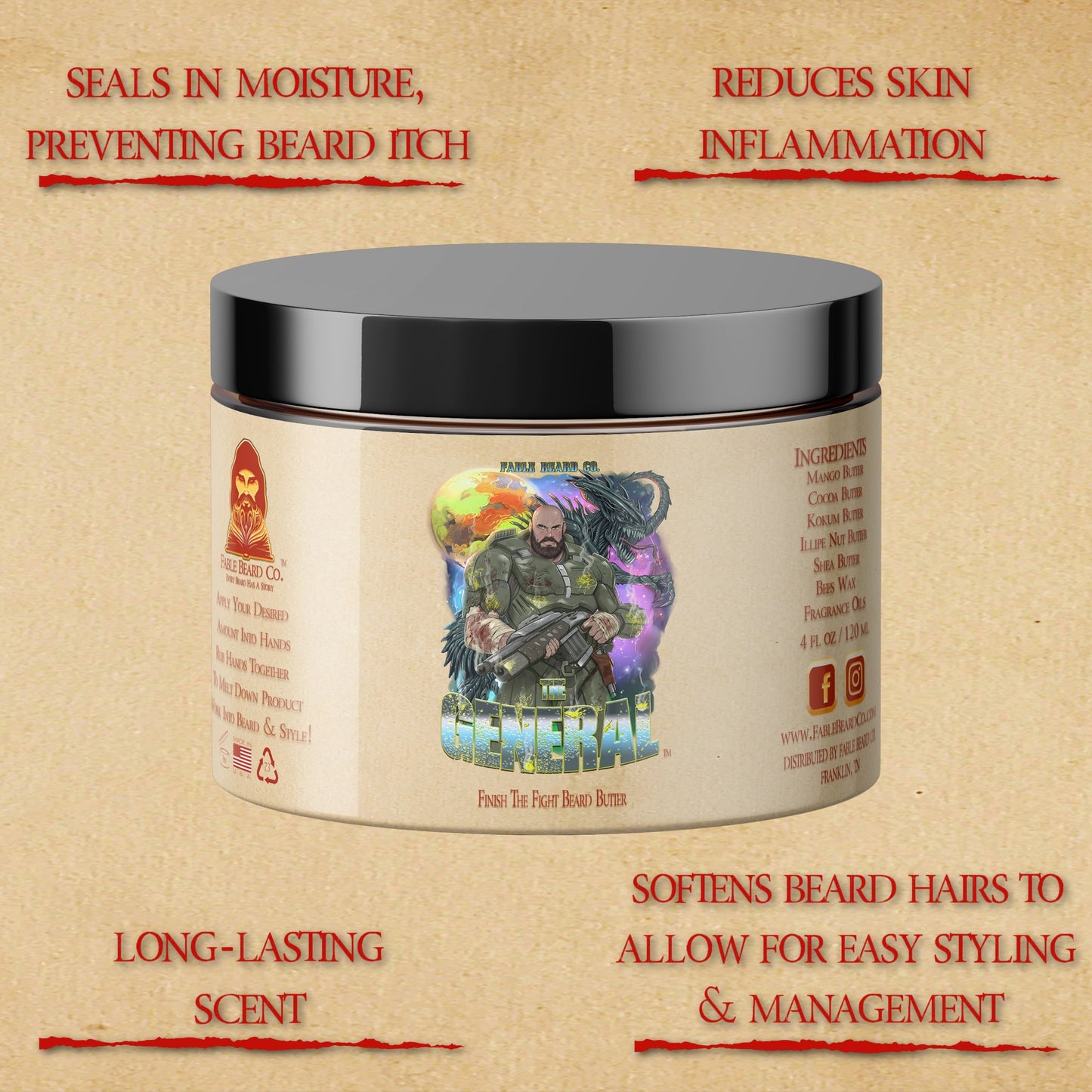 The General - Complete Butter Kit - Sweetened Tobacco, Sandalwood Aftershave, Cosmic Bergamot