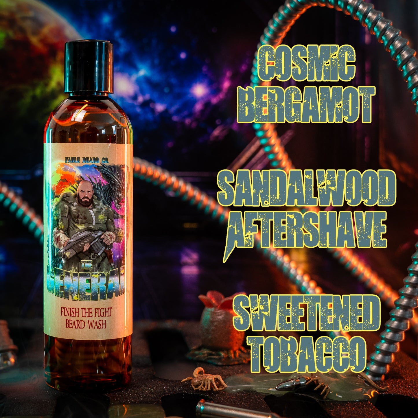 The General - Beard Wash - Sweetened Tobacco, Sandalwood Aftershave, Cosmic Bergamot