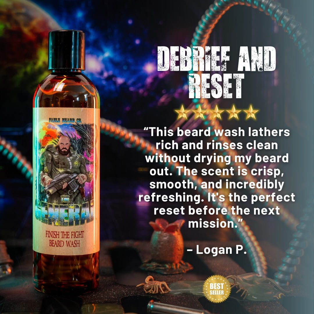 The General - Beard Wash - Sweetened Tobacco, Sandalwood Aftershave, Cosmic Bergamot