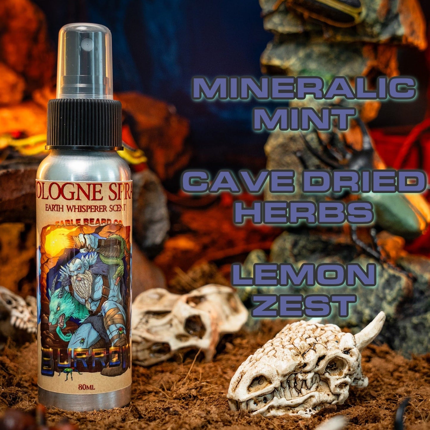 Burrow - Cologne - Mineralic Mint, Cave Dried Herbs, Lemon Zest