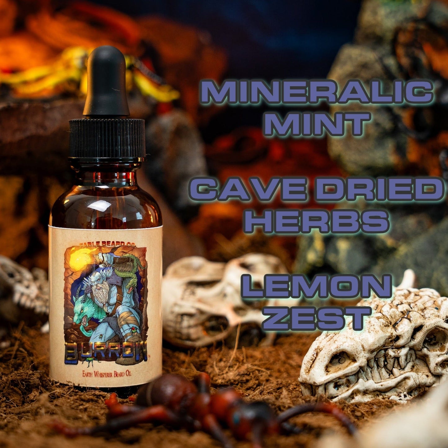 Burrow - Beard Oil & Balm Kit - Mineralic Mint, Cave Dried Herbs, Lemon Zest