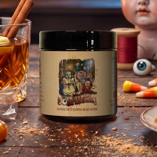 The Dollmaker - Beard Butter - Warm Butterscotch, Buttered Rum, Candy Corn, & Creamy Caramel
