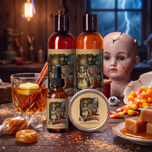 The Dollmaker - Complete Balm Kit - Warm Butterscotch, Buttered Rum, Candy Corn, & Creamy Caramel