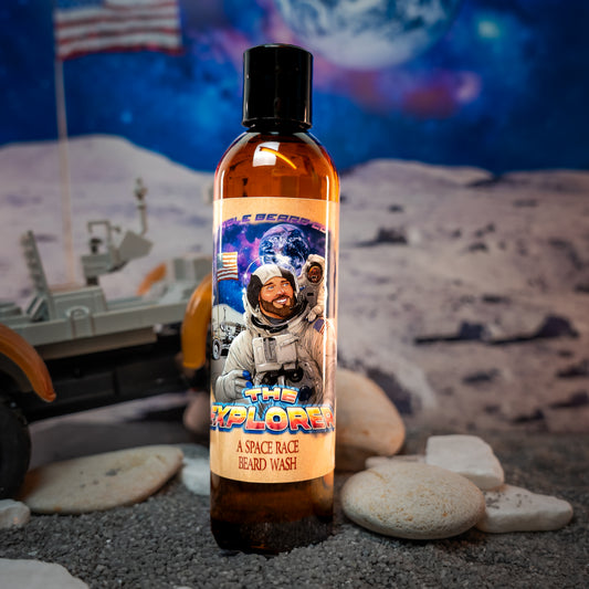 The Explorer - Beard Wash - Silver Birch, Cosmic Air Accord, Dark Mineral Musk