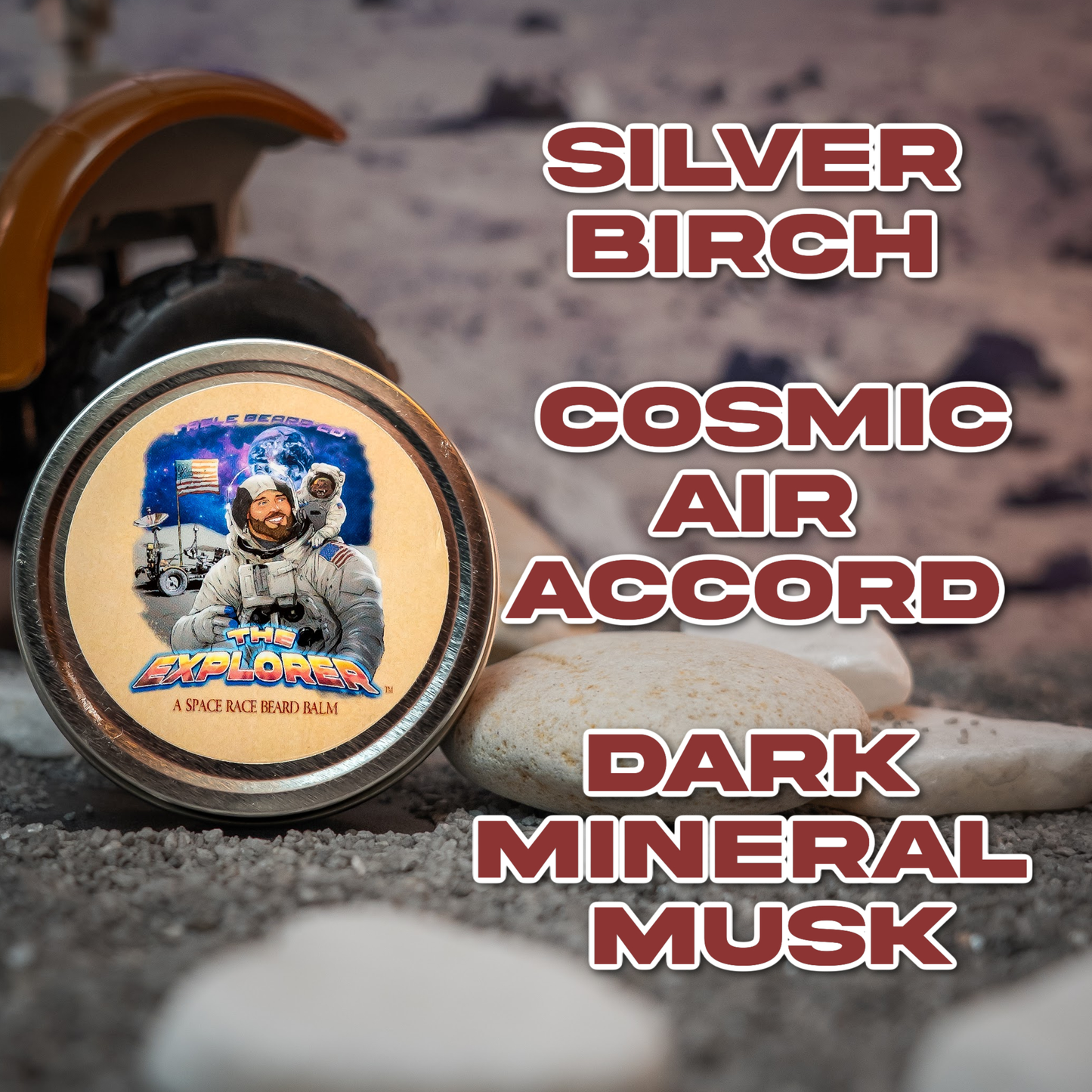 The Explorer - Beard Balm - Silver Birch, Cosmic Air Accord, Dark Mineral Musk