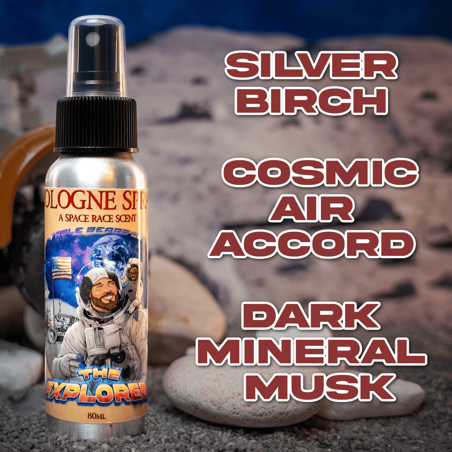 The Explorer - Cologne - Silver Birch, Cosmic Air Accord, Dark Mineral Musk