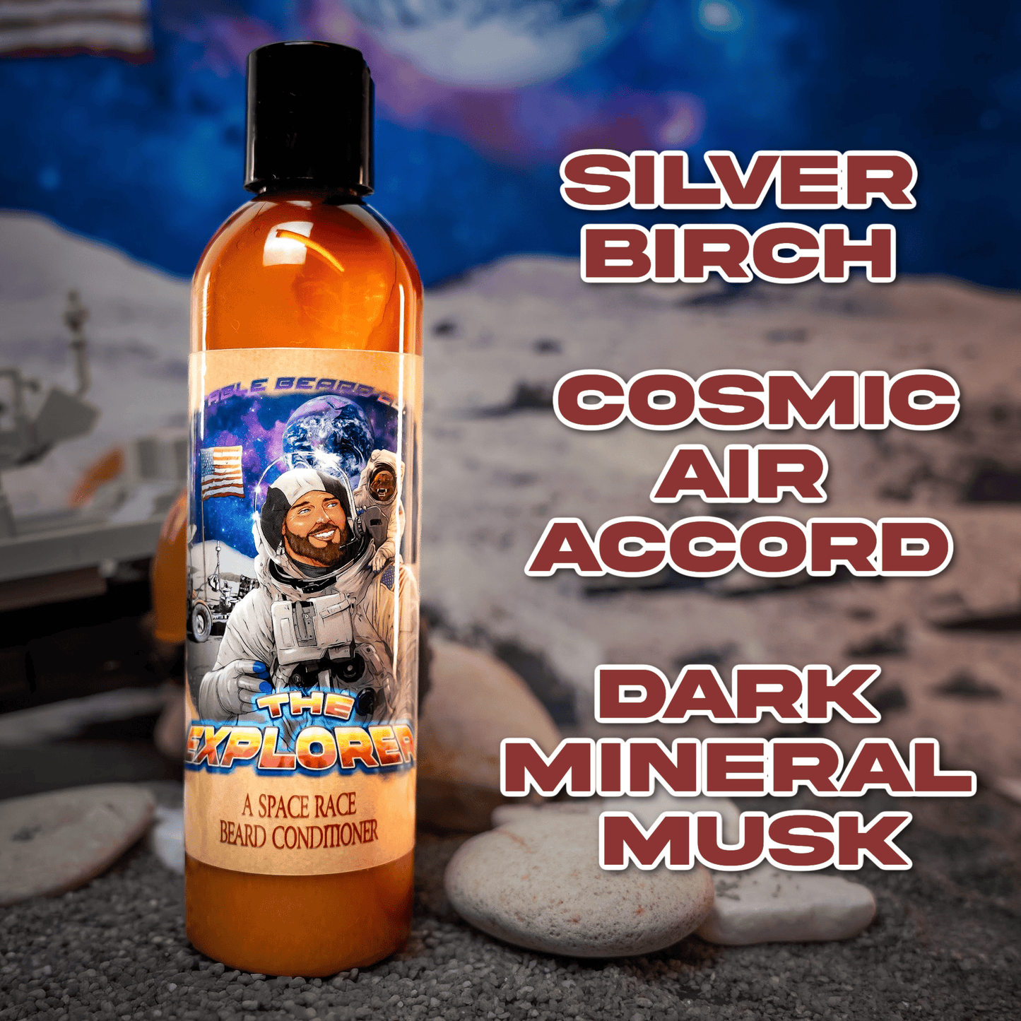 The Explorer - Beard Conditioner - Silver Birch, Cosmic Air Accord, Dark Mineral Musk