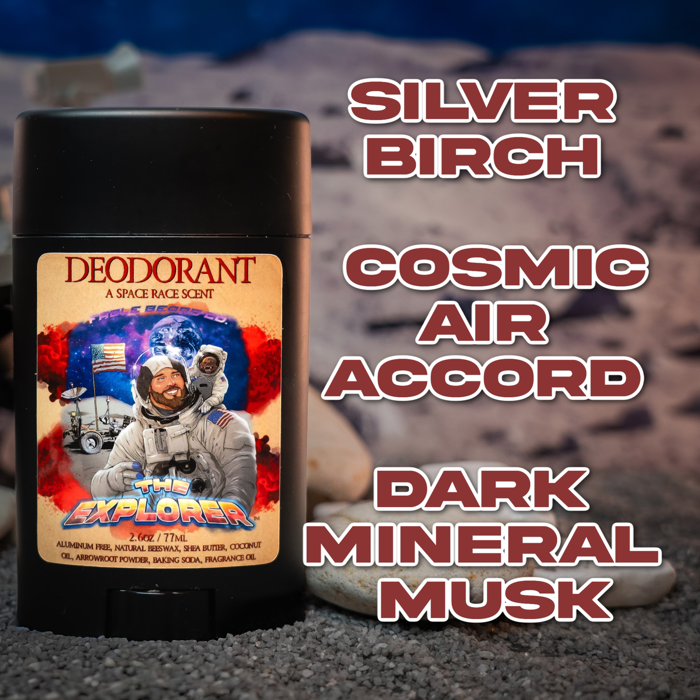 The Explorer - Deodorant - Silver Birch, Cosmic Air Accord, Dark Mineral Musk