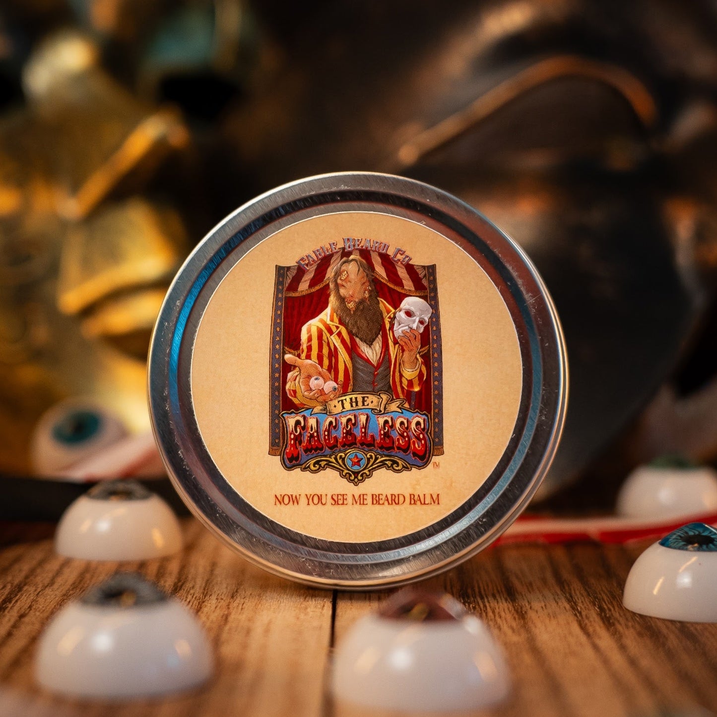 The Faceless - Beard Balm - Fireside Cider, Phantom Suede, Velvety Marzipan