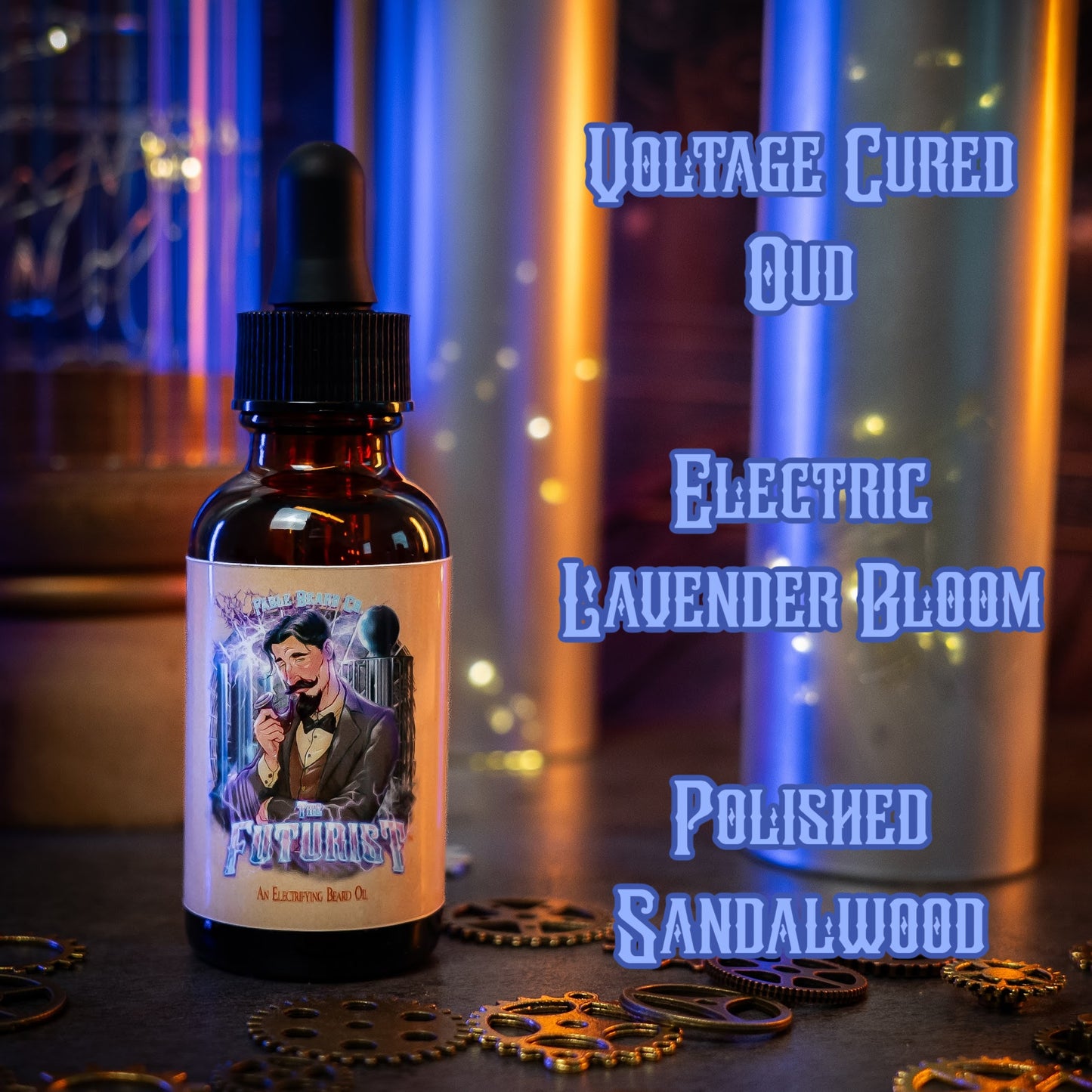 The Futurist - Beard Oil - Voltage Cured Oud, Electric Lavender Bloom, Polished Sandalwood