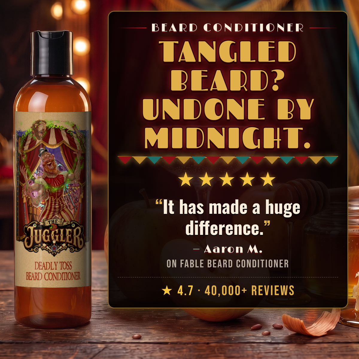The Juggler - Beard Conditioner - Champagne Apples, Aged Teakwood, Vibrant Honey