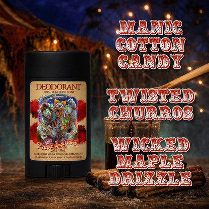The Last Laugh - Deodorant - Manic Cotton Candy, Twisted Churros, Wicked Maple Drizzle