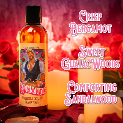 The Romantic - Beard Wash - Crisp Bergamot, Sweet Guaiac Woods, Comforting Sandalwood
