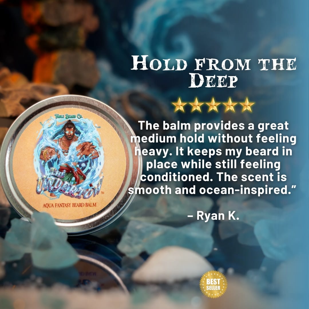 The Undertow - Beard Balm - Palm Tree Woods, Oceanic Musk, Peppered Bergamot, and Mossy Sea Caves