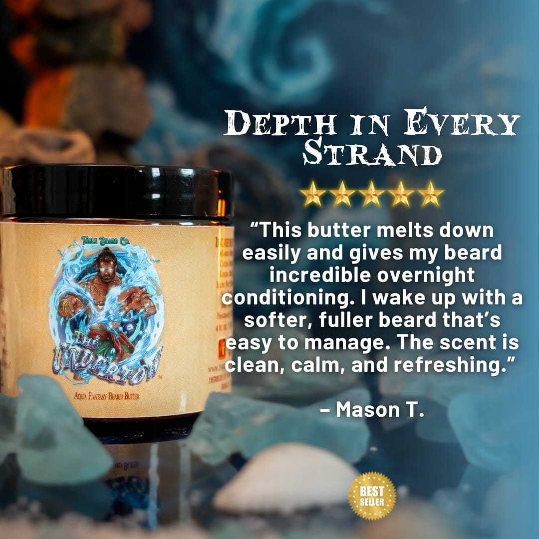 The Undertow - Beard Butter - Palm Tree Woods, Oceanic Musk, Peppered Bergamot, and Mossy Sea Caves