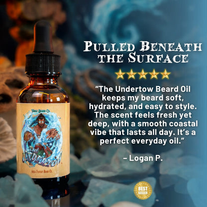 The Undertow - Beard Oil - Palm Tree Woods, Oceanic Musk, Peppered Bergamot, and Mossy Sea Caves