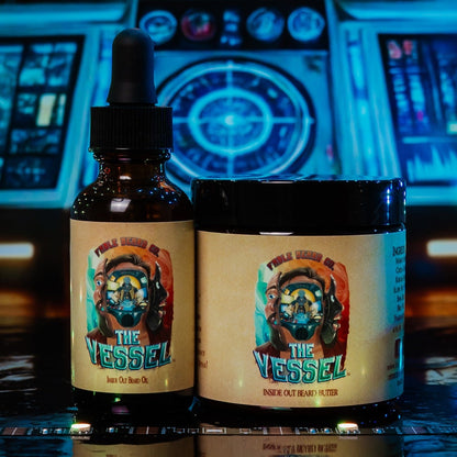 The Vessel - Beard Oil & Butter Kit - White Amber, Sundrenched Green Apples, Transcendent Oakmoss