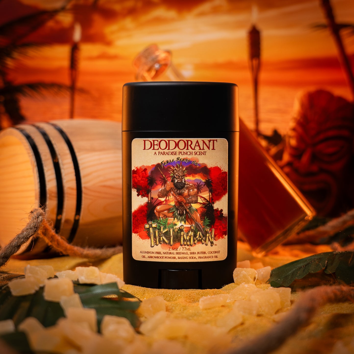 Tiki Man - Deodorant - Juicy Pineapple, Jungle Woods, Spiced Rum