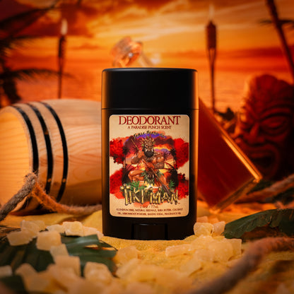 Tiki Man - Deodorant - Juicy Pineapple, Jungle Woods, Spiced Rum