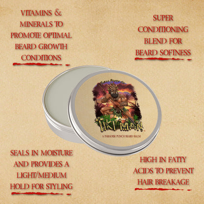 Tiki Man - Beard Oil & Balm Kit - Juicy Pineapple, Jungle Woods, Spiced Rum