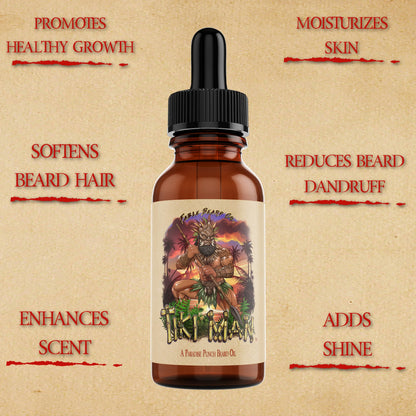 Tiki Man - Beard Oil - Juicy Pineapple, Jungle Woods, Spiced Rum