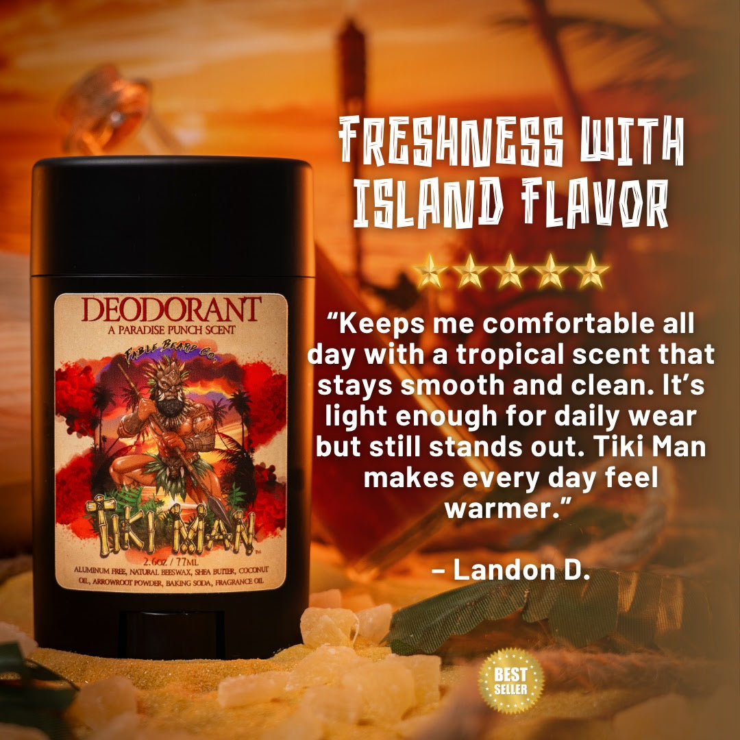 Tiki Man - Deodorant - Juicy Pineapple, Jungle Woods, Spiced Rum