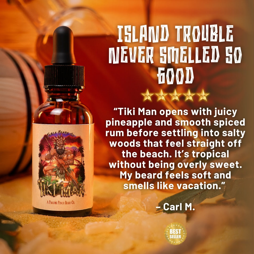Tiki Man - Beard Oil - Juicy Pineapple, Jungle Woods, Spiced Rum