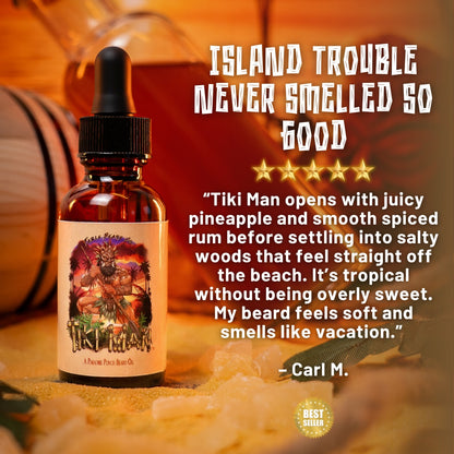 Tiki Man - Beard Oil - Juicy Pineapple, Jungle Woods, Spiced Rum