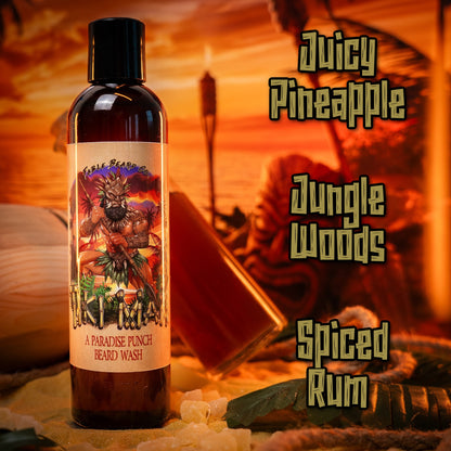 Tiki Man - Beard Wash - Juicy Pineapple, Jungle Woods, Spiced Rum
