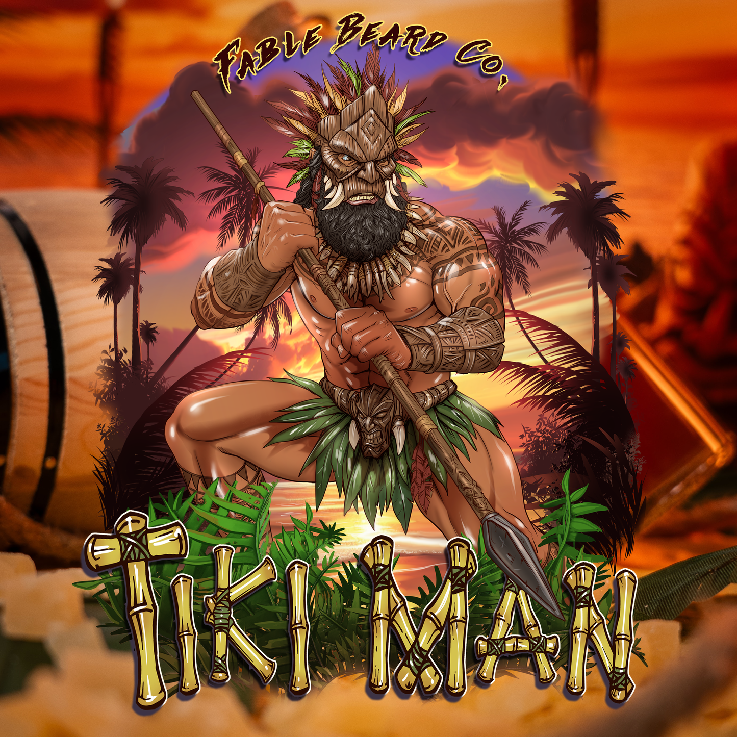 Tiki Man - Beard Oil - Juicy Pineapple, Jungle Woods, Spiced Rum