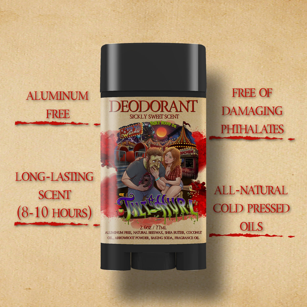 Tilt-A-Hurl - Deodorant - Juicy Fair Peaches, Cinnamon Sugar Crumble, Vanilla Milk