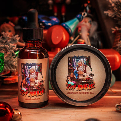 The Toy Maker - Beard Oil & Balm Kit - Roasted Marshmallow Latte, Vanilla Bourbon, and Pipe Tobacco