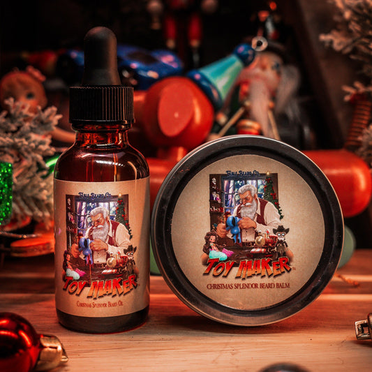 The Toy Maker - Beard Oil & Balm Kit - Roasted Marshmallow Latte, Vanilla Bourbon, and Pipe Tobacco
