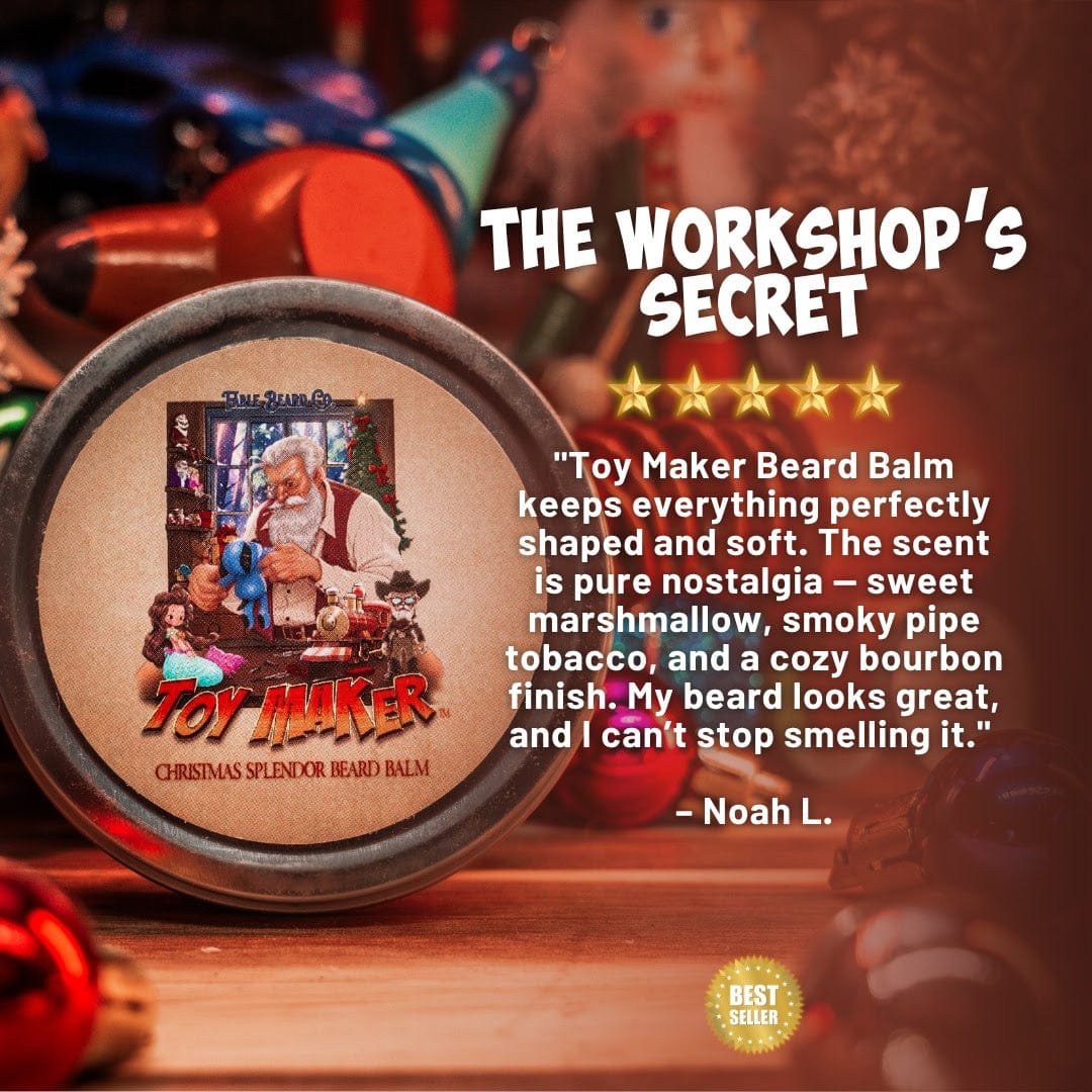 The Toy Maker - Beard Balm - Roasted Marshmallow Latte, Vanilla Bourbon, and Pipe Tobacco