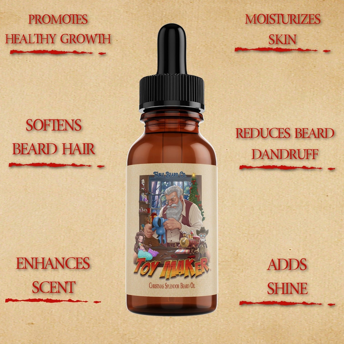 The Toy Maker - Beard Oil - Roasted Marshmallow Latte, Vanilla Bourbon, and Pipe Tobacco