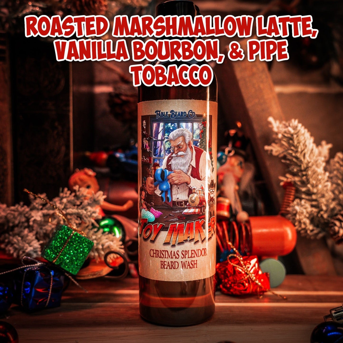 The Toy Maker - Beard Wash - Roasted Marshmallow Latte, Vanilla Bourbon, and Pipe Tobacco