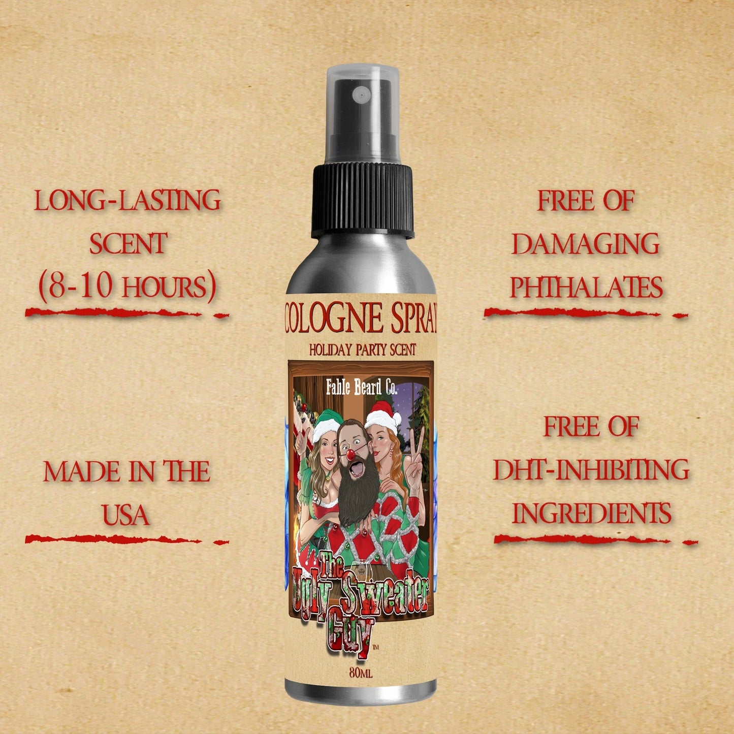 The Ugly Sweater Guy - Cologne - Butterscotch Bourbon, Balsam Fir, and Vanilla Cookies