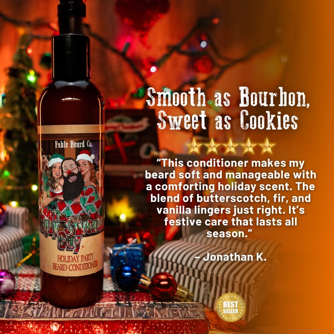 The Ugly Sweater Guy - Beard Conditioner - Butterscotch Bourbon, Balsam Fir, and Vanilla Cookies