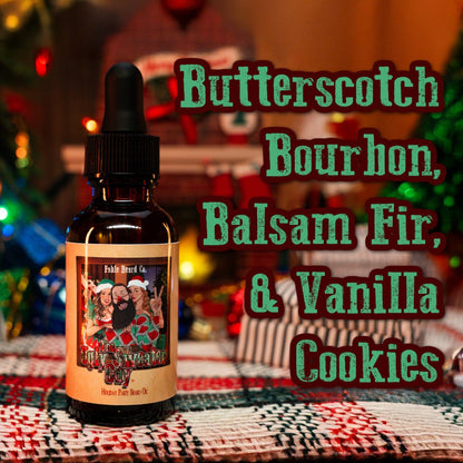 The Ugly Sweater Guy - Beard Oil - Butterscotch Bourbon, Balsam Fir, and Vanilla Cookies